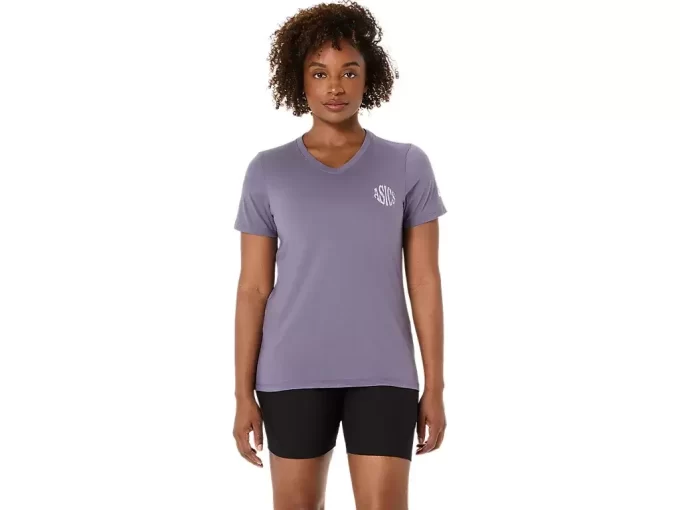 CAMISETA ASICS NATURE DE MANGA CORTA CON CUELLO EN V PARA MUJER