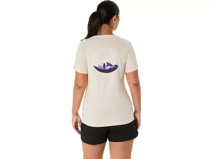 CAMISETA ASICS NATURE DE MANGA CORTA CON CUELLO EN V PARA MUJER