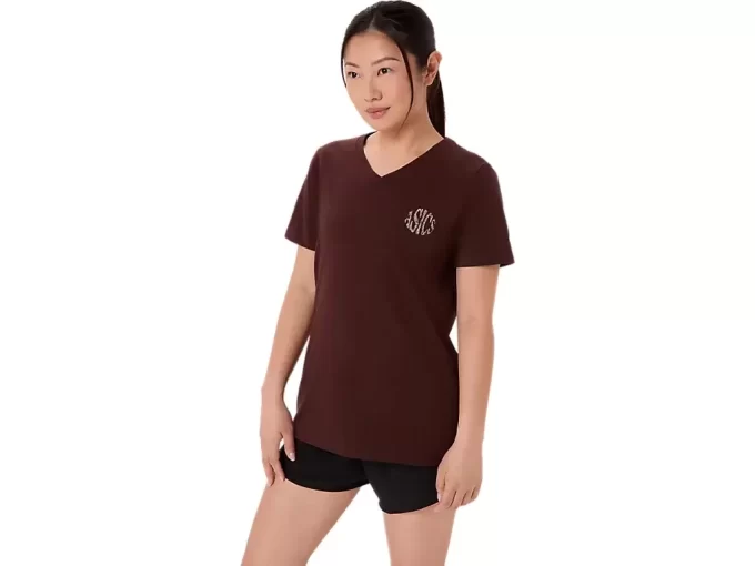 CAMISETA ASICS NATURE DE MANGA CORTA CON CUELLO EN V PARA MUJER