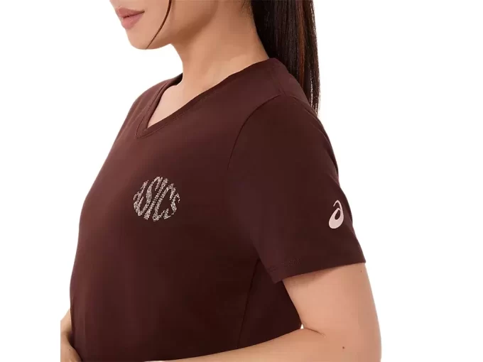 CAMISETA ASICS NATURE DE MANGA CORTA CON CUELLO EN V PARA MUJER