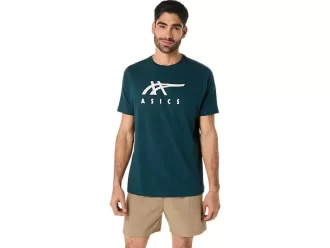 CAMISETA DE MANGA CORTA A RAYAS ASICS