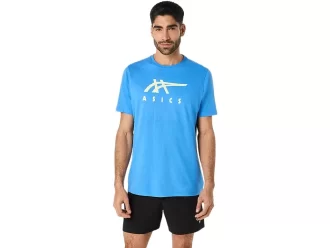 CAMISETA DE MANGA CORTA A RAYAS ASICS