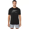 CAMISETA DE MANGA CORTA A RAYAS ASICS