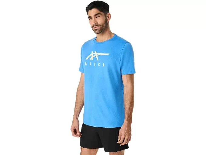 CAMISETA DE MANGA CORTA A RAYAS ASICS