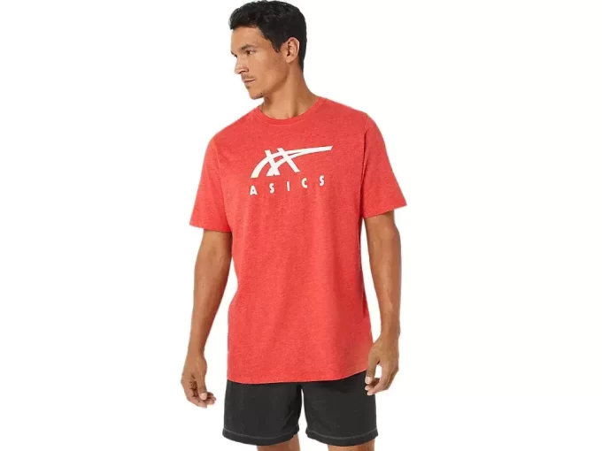 CAMISETA DE MANGA CORTA A RAYAS ASICS