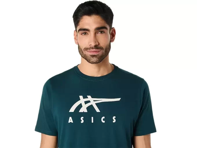 CAMISETA DE MANGA CORTA A RAYAS ASICS