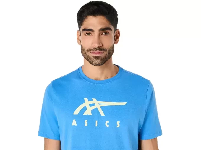 CAMISETA DE MANGA CORTA A RAYAS ASICS