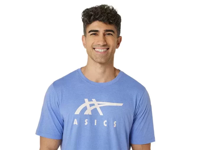 CAMISETA DE MANGA CORTA A RAYAS ASICS