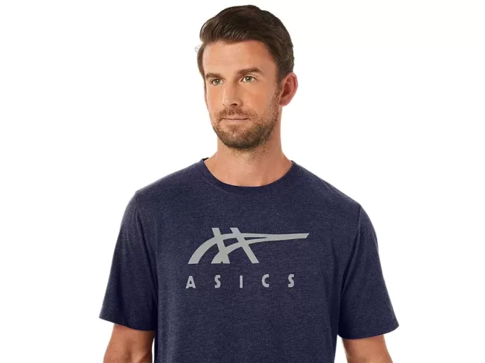 CAMISETA DE MANGA CORTA A RAYAS ASICS