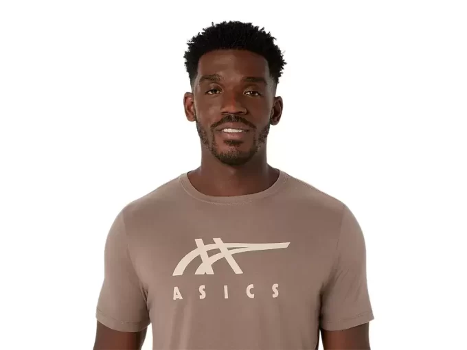 CAMISETA DE MANGA CORTA A RAYAS ASICS