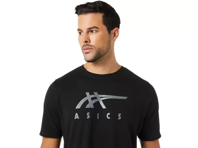 CAMISETA DE MANGA CORTA A RAYAS ASICS