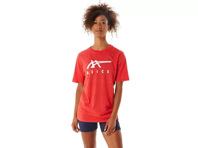 CAMISETA DE MANGA CORTA A RAYAS ASICS