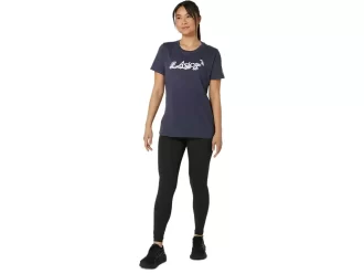 CAMISETA DE MANGA CORTA CON LETRAS FLORALES DE ASICS PARA MUJER