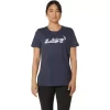 CAMISETA DE MANGA CORTA CON LETRAS FLORALES DE ASICS PARA MUJER