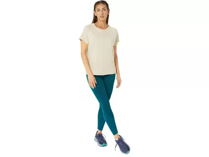 CAMISETA DE MANGA CORTA ELÁSTICA FLEXIBLE PARA MUJER