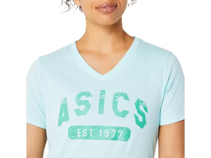 CAMISETA DE MANGA CORTA PARA MUJER EST. 1977 CON CUELLO EN V