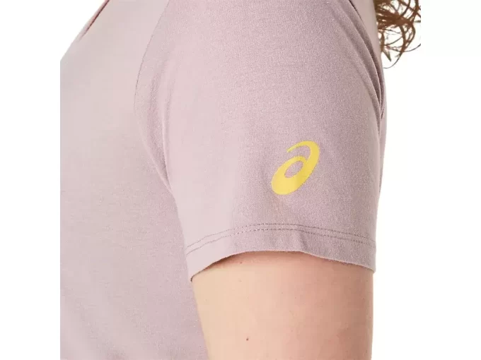 Camiseta de mujer con eslogan de girasol y cuello en pico