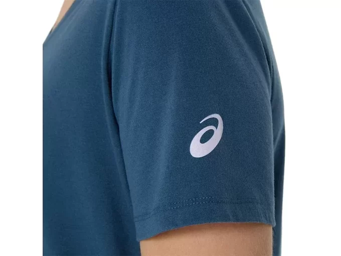 Camiseta de mujer con eslogan de girasol y cuello en pico