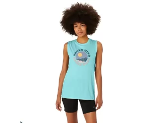 CAMISETA MUSCULAR ASICS CON ESLOGAN SUN IN THE SKY PARA MUJER