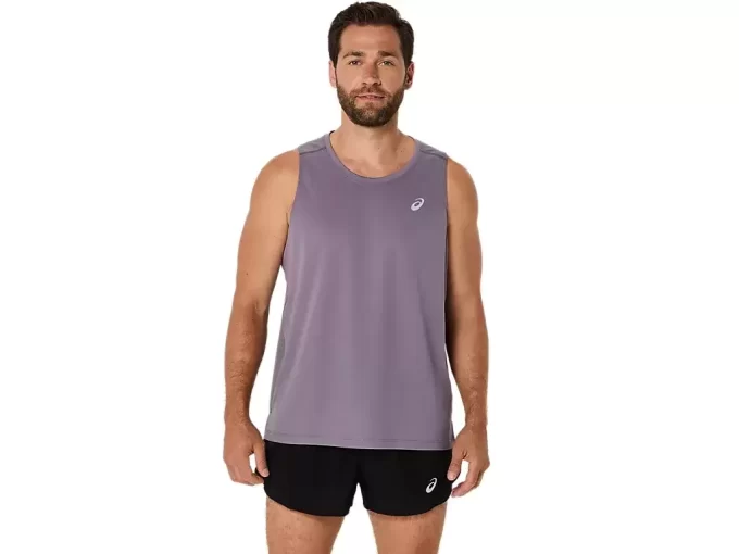 CAMISETA SIN MANGAS ASICS PLATA