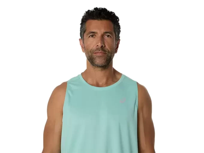 CAMISETA SIN MANGAS ASICS PLATA