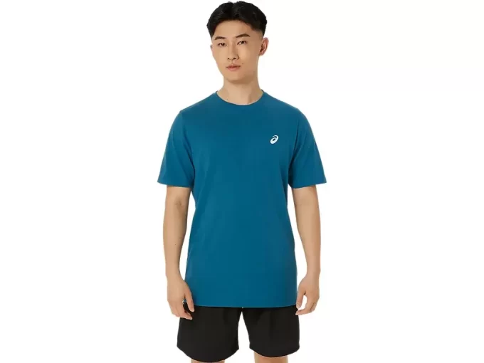 CAMISETA UNISEX ASICS DE MANGA CORTA CON ESTAMPADO DE MARGARITAS EN LA ESPALDA