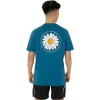 CAMISETA UNISEX ASICS DE MANGA CORTA CON ESTAMPADO DE MARGARITAS EN LA ESPALDA