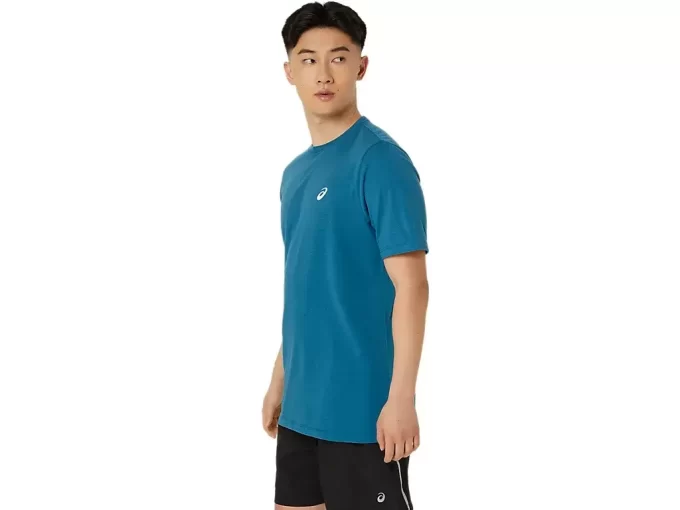 CAMISETA UNISEX ASICS DE MANGA CORTA CON ESTAMPADO DE MARGARITAS EN LA ESPALDA