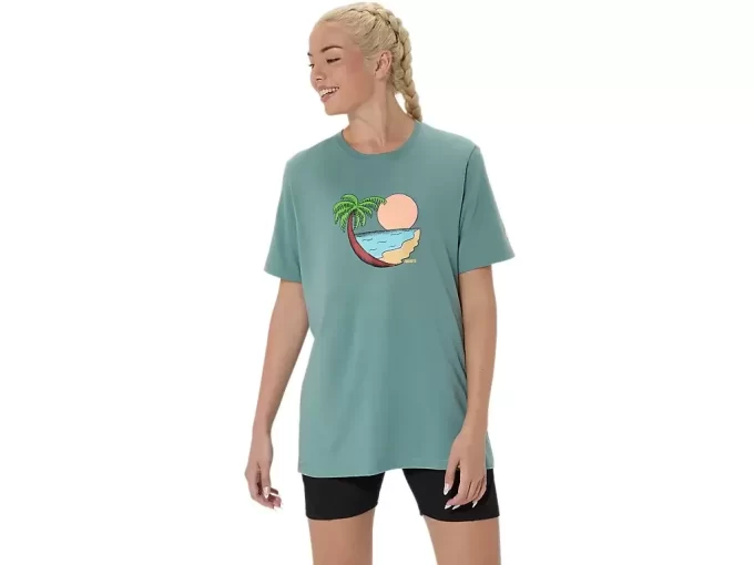CAMISETA UNISEX ASICS PALM IN THE SUN DE MANGA CORTA