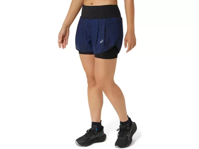 PANTALÓN CORTO 2 EN 1 CON ESTAMPADO COMPLETO DE CARRETERA DE 3,5 PULGADAS