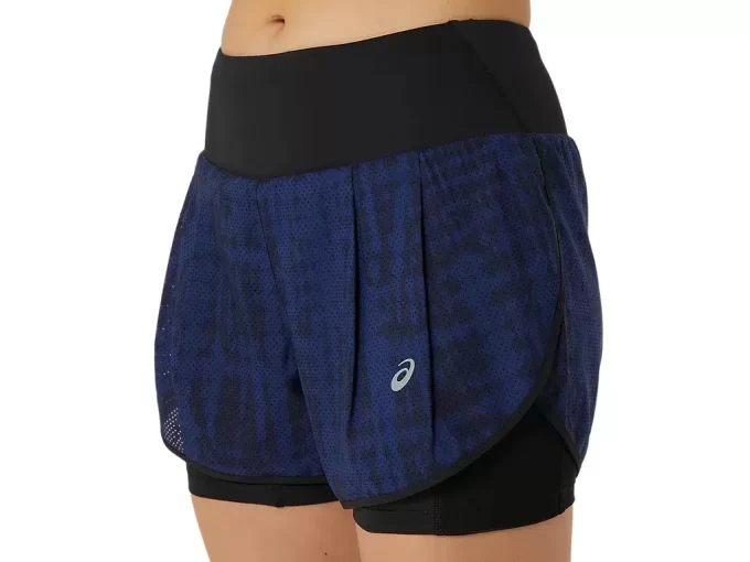 PANTALÓN CORTO 2 EN 1 CON ESTAMPADO COMPLETO DE CARRETERA DE 3,5 PULGADAS