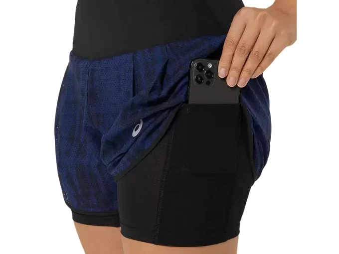 PANTALÓN CORTO 2 EN 1 CON ESTAMPADO COMPLETO DE CARRETERA DE 3,5 PULGADAS