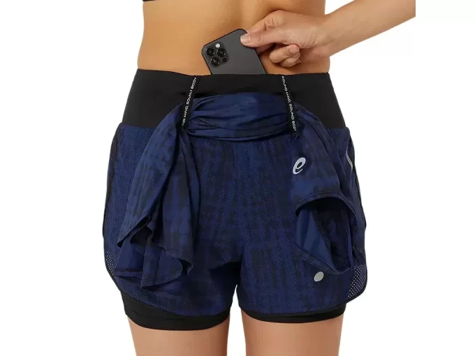 PANTALÓN CORTO 2 EN 1 CON ESTAMPADO COMPLETO DE CARRETERA DE 3,5 PULGADAS