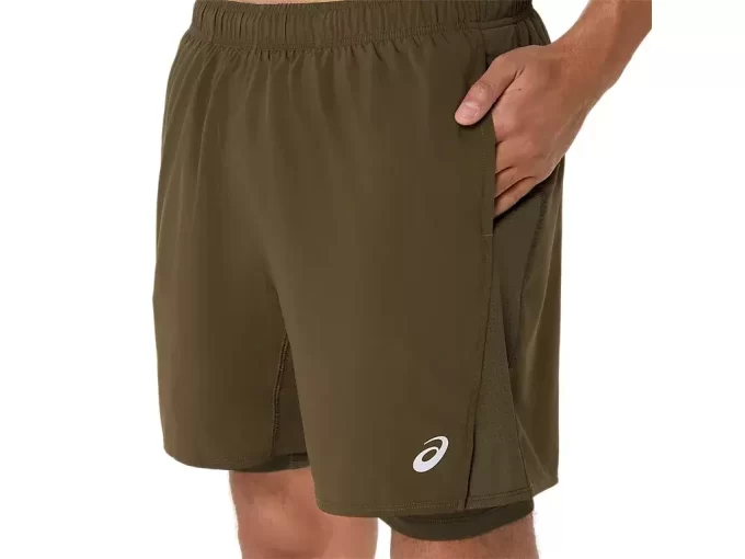 PANTALÓN CORTO ASICS PLATA 2N1 7IN